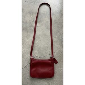 Vintage COACH 9142 Red Mini Hippie Flap Bag - Crossbody, Slim